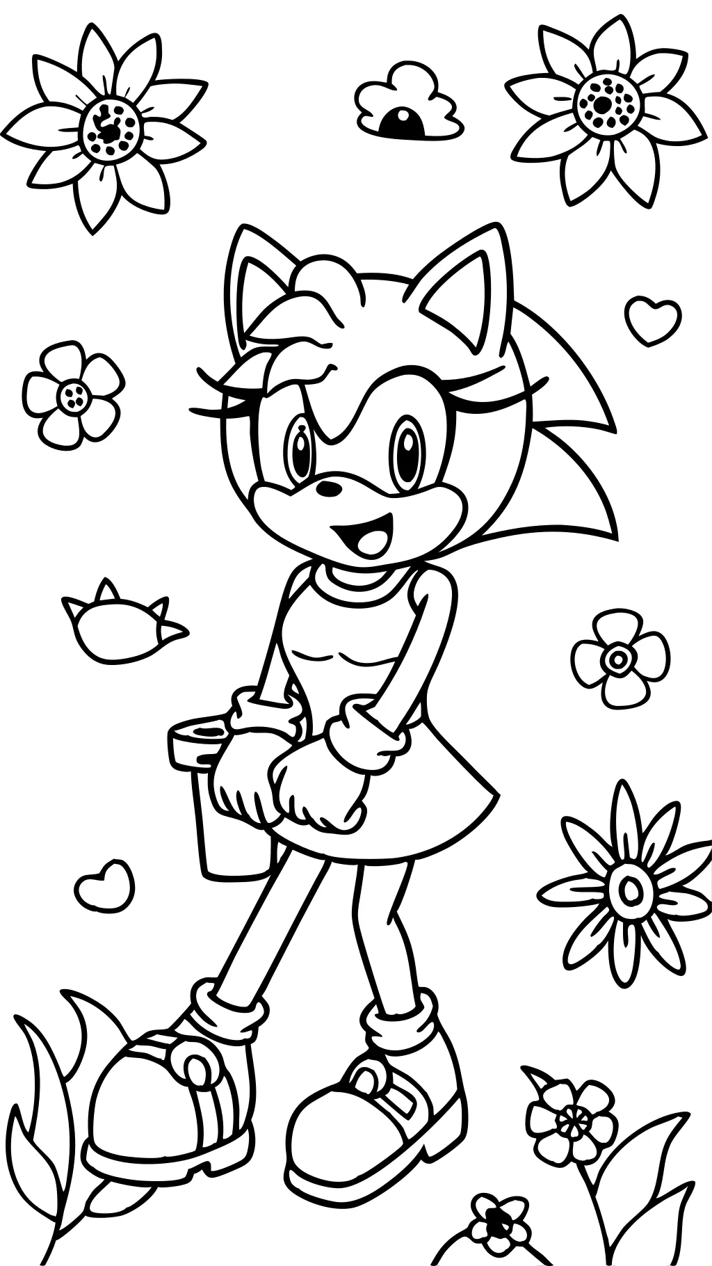 pages à colorier Amy Rose